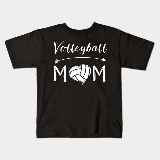 Womens Volleyball Gift Print Mothers Volleyball Team Print Kids T-Shirt by Linco